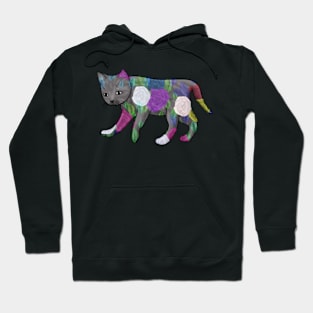 Floral cat Hoodie